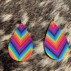 🌵Western Aztec Sarape Earrings!